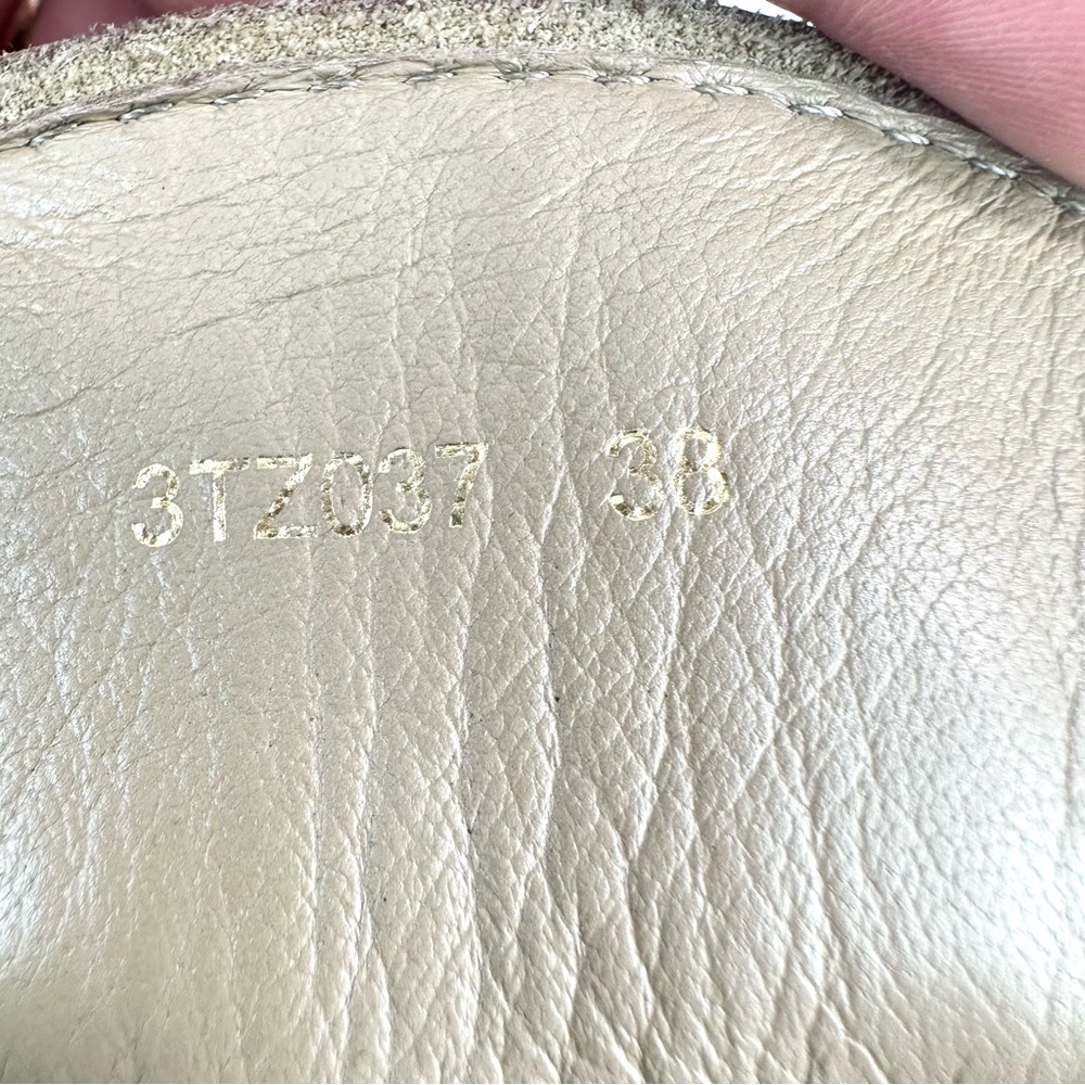 Prada women’s Tan Suede Rounded Toe Lace-Up Wedges Size: 38 - Picture 14 of 16